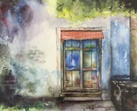 Muntehaa Azad, 14 x 17 inch, Watercolor on Paper, Cityscape Painting-AC-MNA-005
